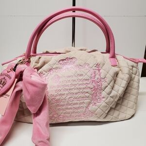 Juicy Couture Sandstone Juicy Tale Bowlers Tote With Bow